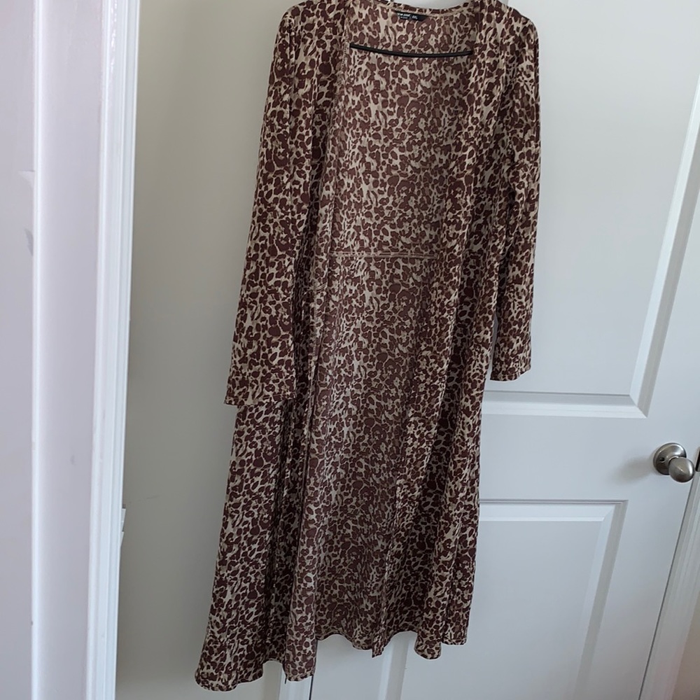 Print longline kimono